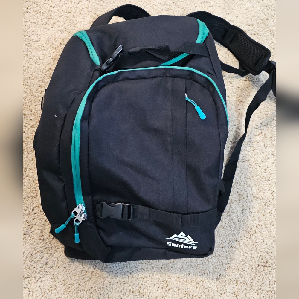 Sunfere Ski/Snowboard Boot Bag Luggage Backpack Travel - Black and Green